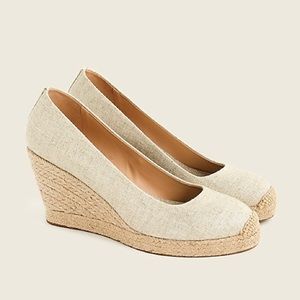 J. Crew Cream Espadrille Wedges